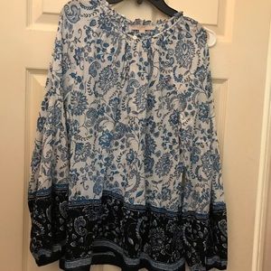 Lovely blue and white blouse